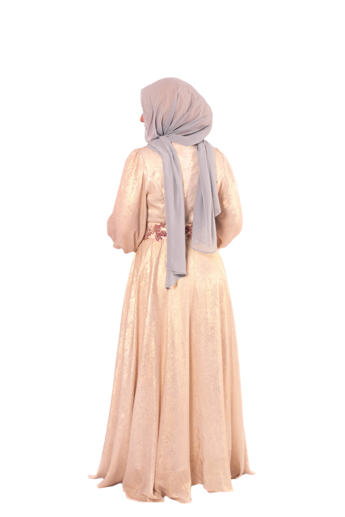 Tunisian Evening Dress – Satin de Soie, Handmade