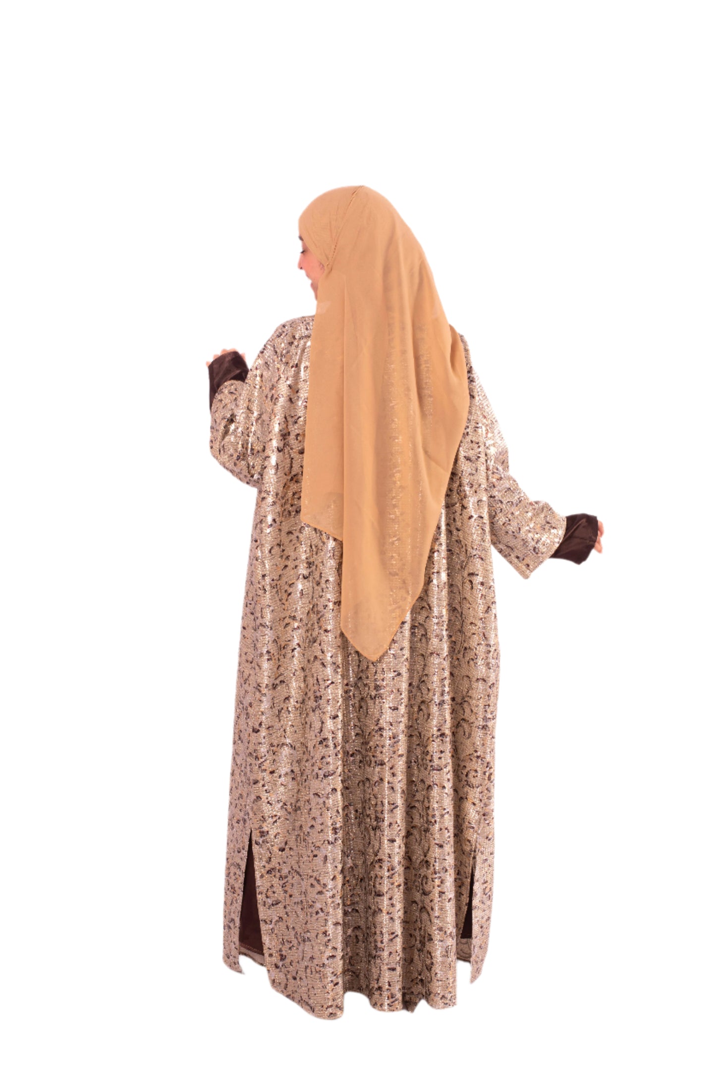 Elegant Abaya with Fond de Robe – Modest 2-Piece Set, Custom Colors