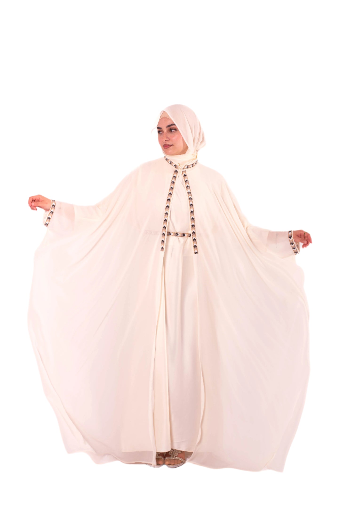 Abaya with Fond Robe – Elegant 2-Piece Modest Set, Custom Colors