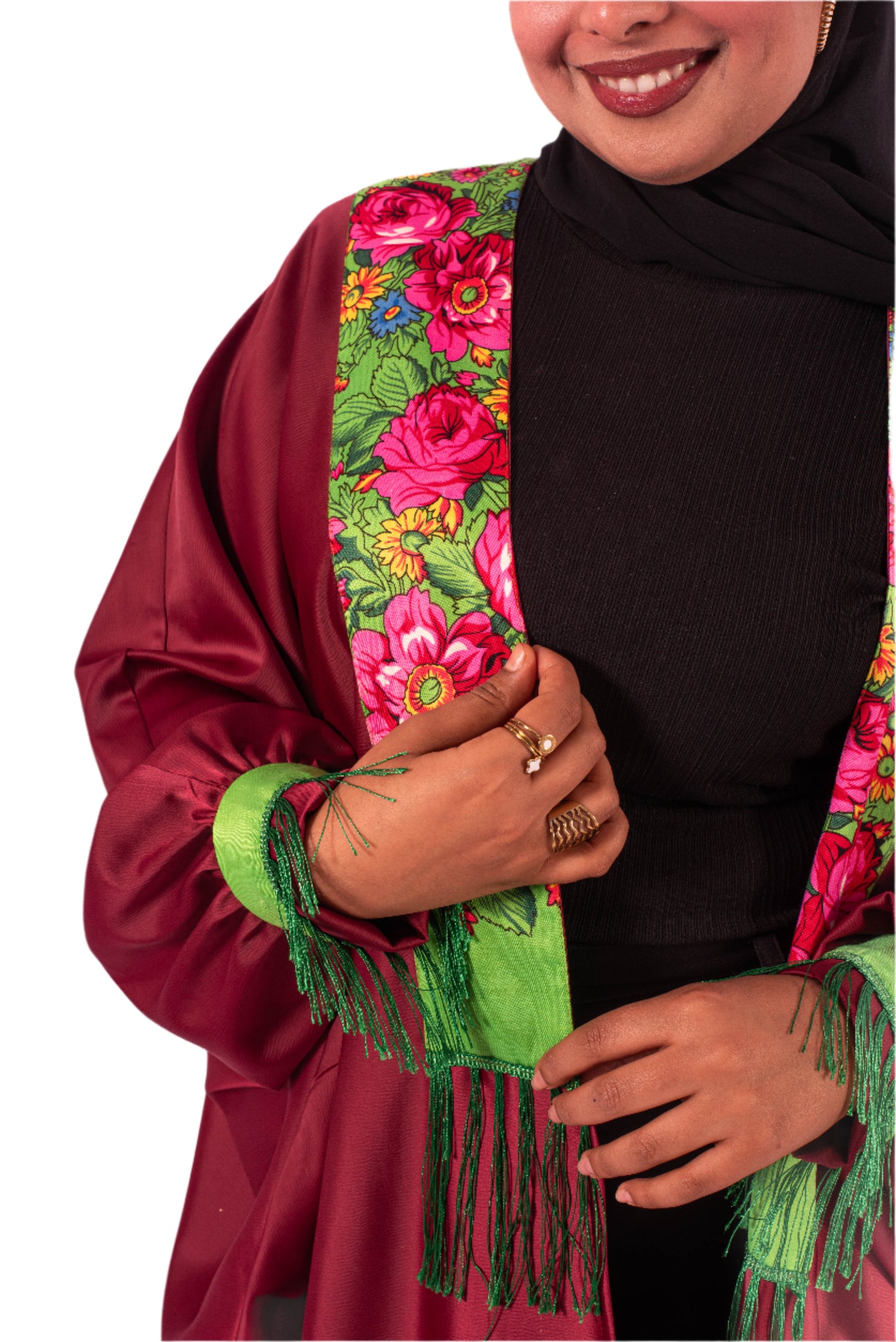 Abaya Satin de Soie with "Mharma"-Inspired Design – Elegant & Customizable