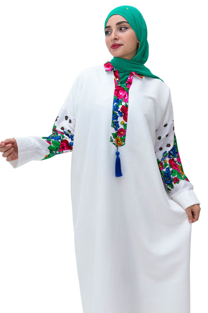 White Tunisian Abaya